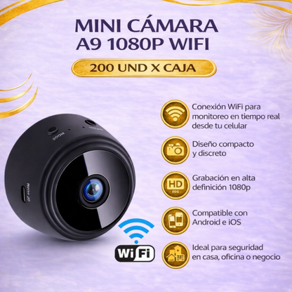 🎥 MINI CÁMARA A9 WIFI 1080P