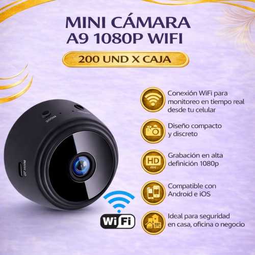 🎥 MINI CÁMARA A9 WIFI 1080P